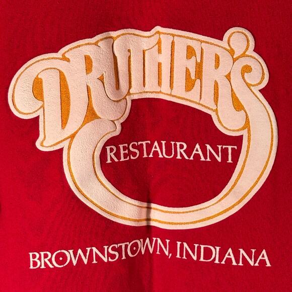 Vintage Druther’s Restaurant Brownstown Indiana IN Crewneck Sweater XL USA - Picture 9 of 9